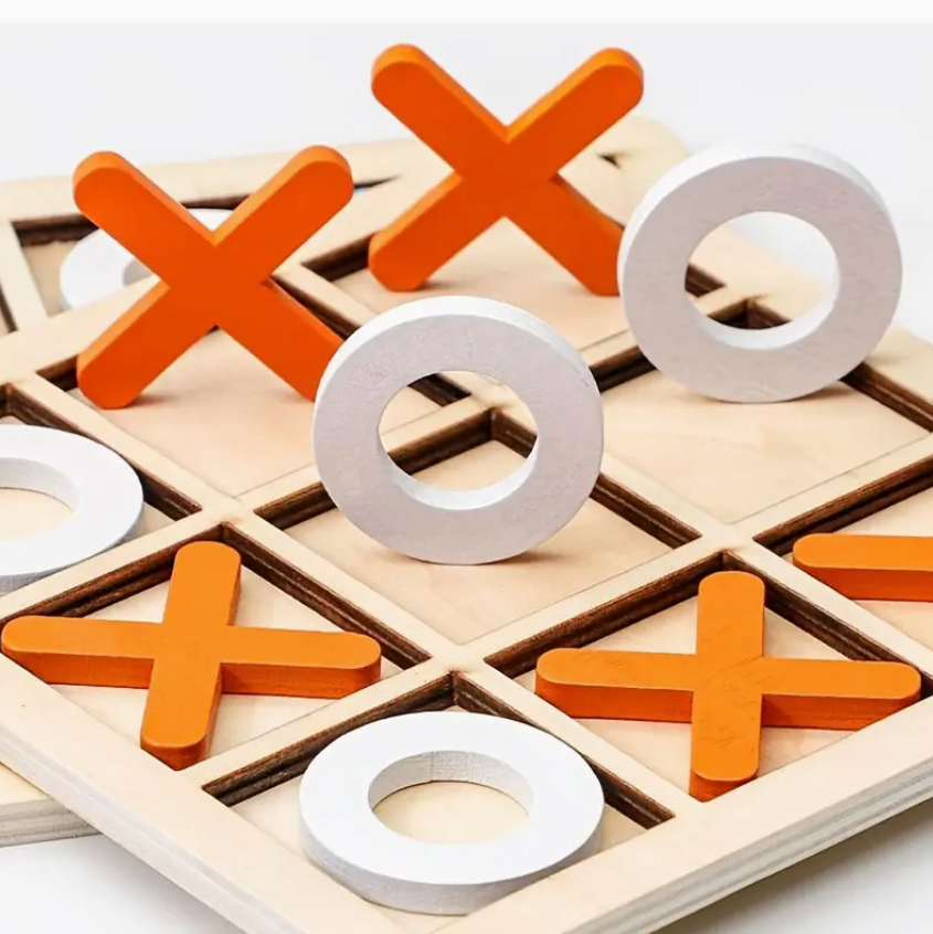 Wooden Tic-Tac-Toe Game
